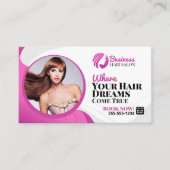 モダン美容師メイクアップアーティストサービスサロン ロイヤリティカード (正面)