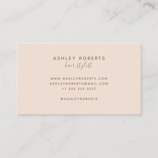 モダン美容師光赤面 名刺 (裏面)