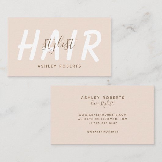 モダン美容師光赤面 名刺 (正面/裏面)