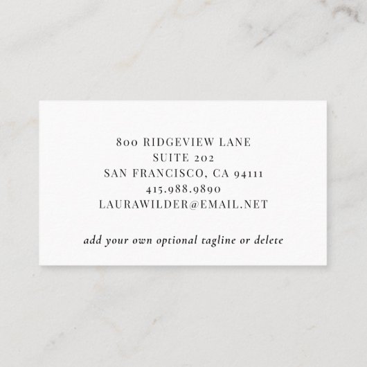 モダン美容師写真名刺 名刺 (裏面)