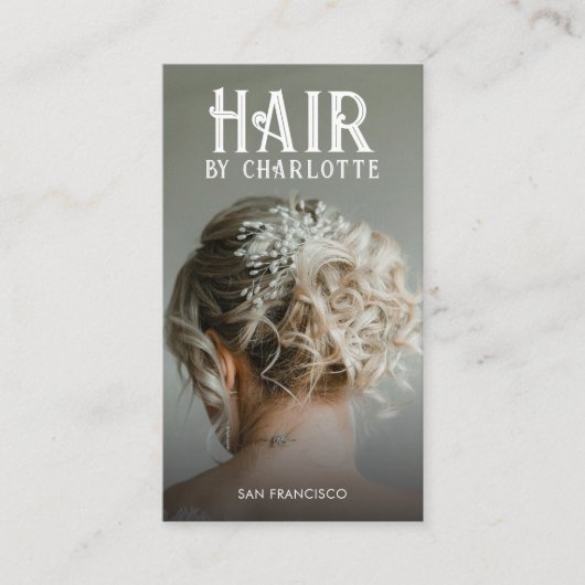 モダン美容師写真名刺 名刺 (正面)