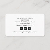 モダン美容師写真名刺 名刺 (裏面)