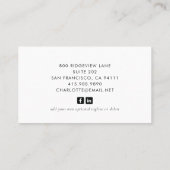 モダン美容師写真名刺 名刺 (裏面)