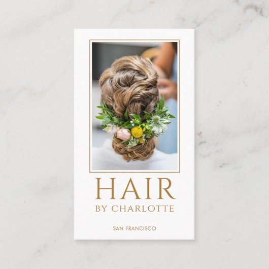 モダン美容師写真名刺 名刺 (正面)