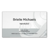 モダン美容師及びシンプルヘアカールサロン マグネット名刺 (正面)