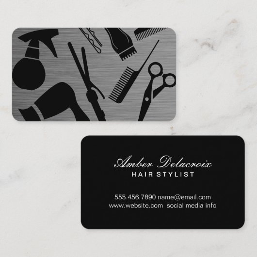 モダン美容師 名刺 (正面/裏面)