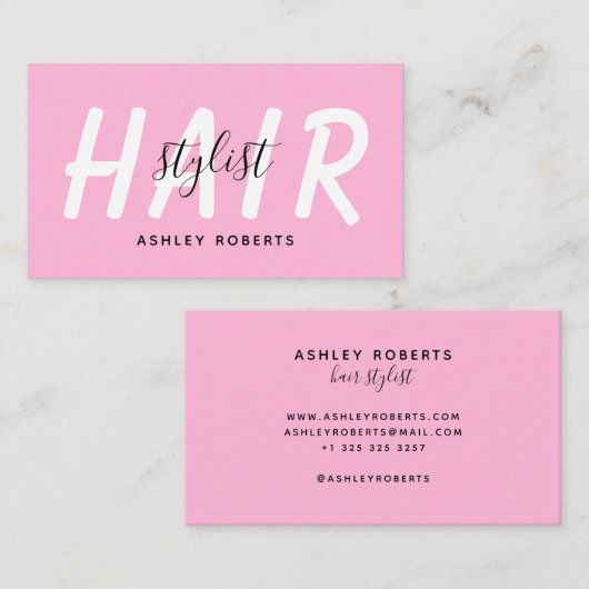 モダン美容師 名刺 (正面/裏面)