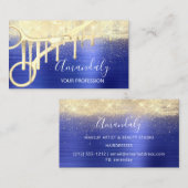 モダン美容師Coiffeurはさみ金ゴールド王室の 名刺 (正面/裏面)