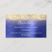 モダン美容師Coiffeurはさみ金ゴールド王室の 名刺 (裏面)