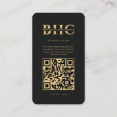 モダン美容師InstagramグリッドブラックIG 名刺 (裏面)