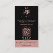 モダン美容院$10オフ割引カード 割引カード (裏面)