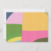 モダン美的カラフル抽象芸術パーソナライズされた サンキューカード (裏面)