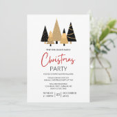 モダン美的クリスマスパーティー 招待状 (スタンド正面)
