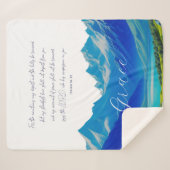 モダン聖なる書物、 経典イザヤ54:10 シェルパブランケット (正面(横))