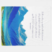 モダン聖なる書物、 経典イザヤ54:10 フリースブランケット (正面(横))