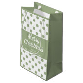 モダン聖緑の台本メリークリスマス スモールペーパーバッグ (裏面アングル)