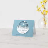 モダン聖降誕祭の構成企業の挨拶 カード (黄色い花)