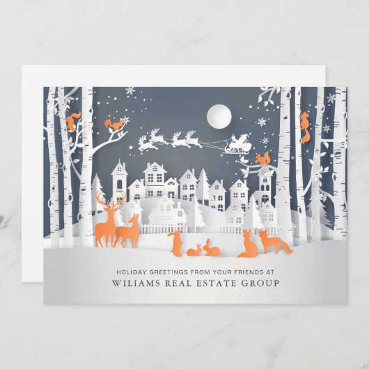 モダン聖降誕祭の構成企業の挨拶 シーズンカード (正面/裏面)