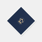 モダン聖降誕祭出生メアリー&ジョセフ スタンダードカクテルナプキン (角)