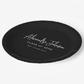 モダン脚本シンプル卒業党 ペーパープレート (アングル)