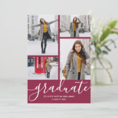 モダン脚本4フォトマルーン卒業 案内状 (スタンド正面)