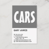 モダン自動はっきりした整備士と修理 名刺 (正面)