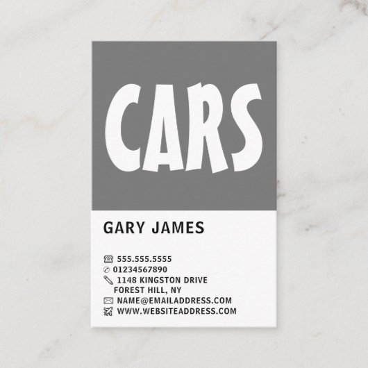 モダン自動はっきりした整備士と修理 名刺 (正面)