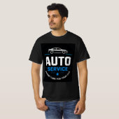 🚘 モダン自動車修理工場 🚘 Tシャツ (正面フル)