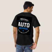 🚘 モダン自動車修理工場 🚘 Tシャツ (裏面フル)