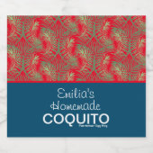 モダン自家製コキトのレシピのビジネスブランディング リキュールボトルラベル (シングルラベル)