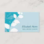 モダン自然の葉葉は青空青 名刺 (正面)