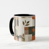 モダン自然インスパイア-カスタム抽象芸術 マグカップ (正面左)