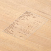 モダン自然テラコッタボー離れホ結婚ズ アクリル招待状 (レイダウン)