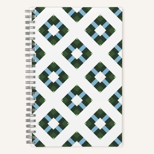 モダン自然色の幾何パタインスパイアン ノートブック (正面)