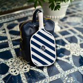 モダン航海のお洒落青・白ストライプの色 ピックルボールラケット