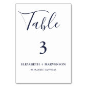 モダン航海のエレガント結婚s テーブルナンバー (正面)