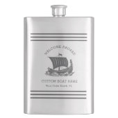 モダン航海のカスタム船の名称と船のロゴ フラスク (正面)