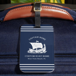 モダン航海のカスタム船の名称と船のロゴ ラゲッジタグ
