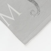 モダン航海のシーホースバスルーム フリースブランケット (角)