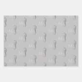 モダン航海のシーホースバスルーム ラッピングペーパーシート (正面)