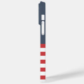 モダン航海のストライプのいかり青と赤かわいい Case-Mate iPhoneケース (裏面 / 左)