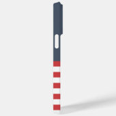 モダン航海のストライプのいかり青と赤かわいい Case-Mate iPhoneケース (裏面 / 右)