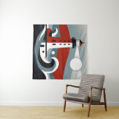 モダン航海のダニズムの波の黄昏 タペストリー (インサイチュ(横))