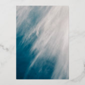 モダン航海のフローラ |シルバーフォイル結婚ズ 箔招待状 (裏面)