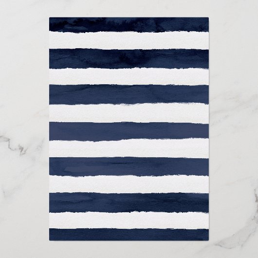 モダン航海のフローラ |バラゴールドフォイル結婚ズ 箔招待状 (裏面)