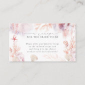 モダン航海のブライダルシャワーレシピ要求 エンクロージャーカード (正面)