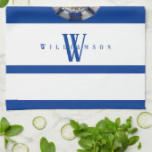 モダン航海のモノグラムのトレンディー キッチンタオル (折り畳み)