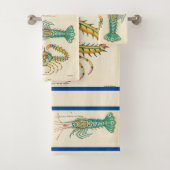 モダン航海のロブスターバスルーム海ブルーバス バスタオルセット (インサイチュ)