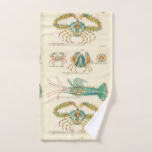 モダン航海のロブスターバスルーム海ブルーバス バスタオルセット (ハンドタオル)