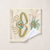 モダン航海のロブスターバスルーム海ブルーバス バスタオルセット (ウォッシュタオル)